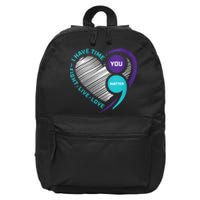 Suicide Awareness Prevention Heart Semi Colon You Matter 16 in Basic Backpack