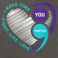 Suicide Awareness Prevention Heart Semi Colon You Matter Cotton Canvas Backpack