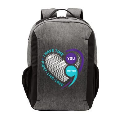 Suicide Awareness Prevention Heart Semi Colon You Matter Vector Backpack