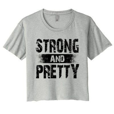 Strong And Pretty For Coaches And Strong Gift Women's Crop Top Tee