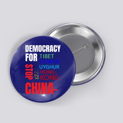 Support And Protest For Taiwan Democracy And Independence Great Gift Button
