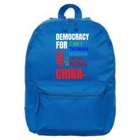 Support And Protest For Taiwan Democracy And Independence Great Gift 16 in Basic Backpack