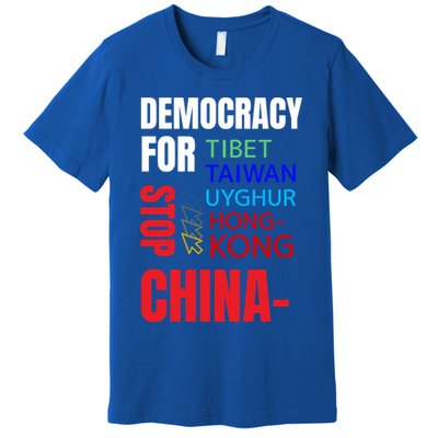 Support And Protest For Taiwan Democracy And Independence Great Gift Premium T-Shirt
