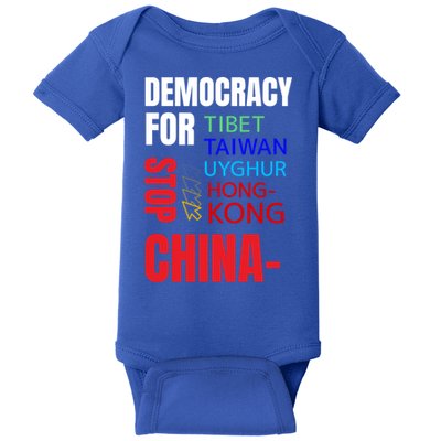 Support And Protest For Taiwan Democracy And Independence Great Gift Baby Bodysuit