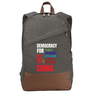 Support And Protest For Taiwan Democracy And Independence Great Gift Cotton Canvas Backpack