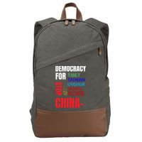 Support And Protest For Taiwan Democracy And Independence Great Gift Cotton Canvas Backpack