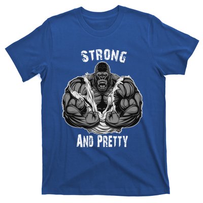 Strong And Pretty Funny Gym Workout Training Bodybuilding Gift T-Shirt