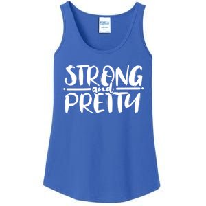 Strong And Pretty Weightlifting Gift Ladies Essential Tank