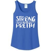 Strong And Pretty Weightlifting Gift Ladies Essential Tank