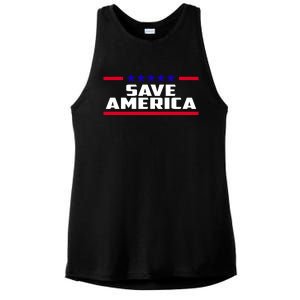 Save America Political Election Ladies PosiCharge Tri-Blend Wicking Tank