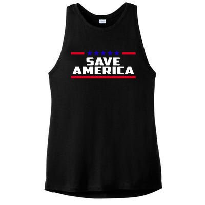 Save America Political Election Ladies PosiCharge Tri-Blend Wicking Tank