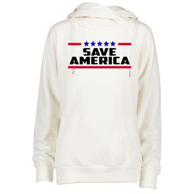 Save America Political Election Womens Funnel Neck Pullover Hood