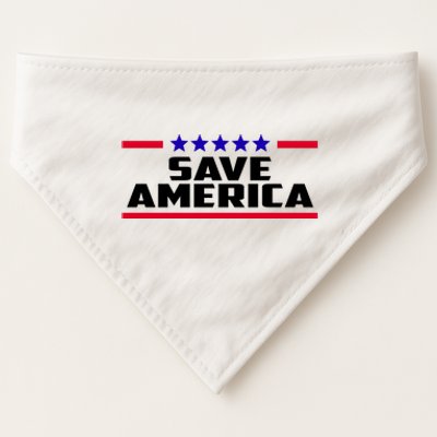 Save America Political Election USA-Made Doggie Bandana