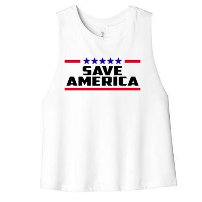 Save America Political Election Women's Racerback Cropped Tank