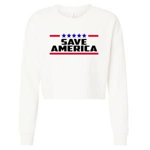 Save America Political Election Cropped Pullover Crew