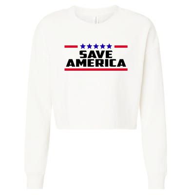 Save America Political Election Cropped Pullover Crew