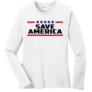 Save America Political Election Ladies Long Sleeve Shirt