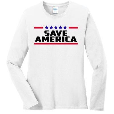 Save America Political Election Ladies Long Sleeve Shirt