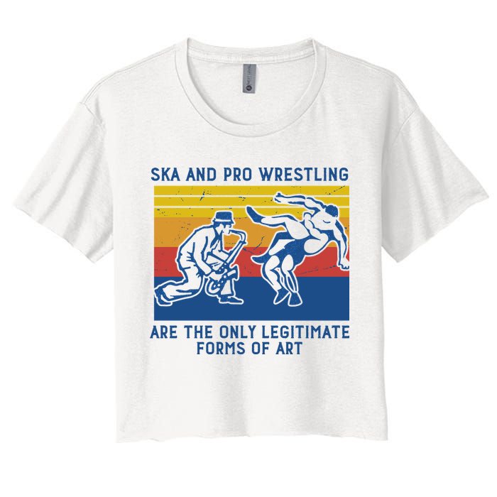 Ska And Pro Wrestling Are The Only Legitimate Forms Of Art Crop Top