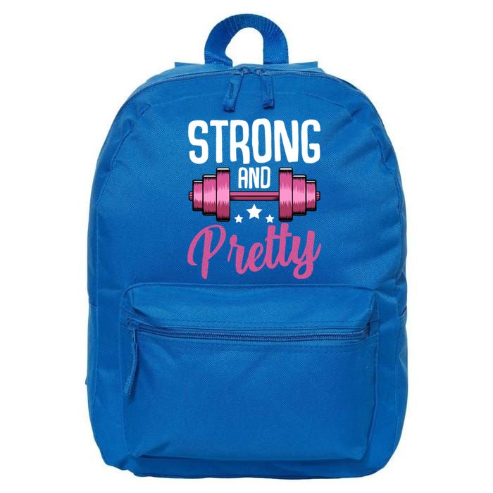 Strong And Pretty Exercise Funny Gym Workout Training Gift 16 in Basic Backpack