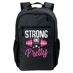 Strong And Pretty Exercise Funny Gym Workout Training Gift Daily Commute Backpack