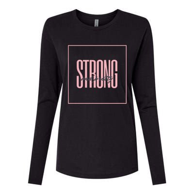 Strong And Pretty Great Gift Womens Cotton Relaxed Long Sleeve T-Shirt