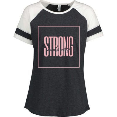 Strong And Pretty Great Gift Enza Ladies Jersey Colorblock Tee