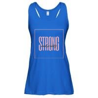 Strong And Pretty Great Gift Ladies Essential Flowy Tank