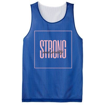 Strong And Pretty Great Gift Mesh Reversible Basketball Jersey Tank