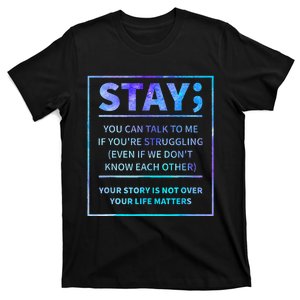 Suicide Awareness Prevention Semicolon Mental Health T-Shirt