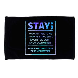 Suicide Awareness Prevention Semicolon Mental Health Microfiber Hand Towel