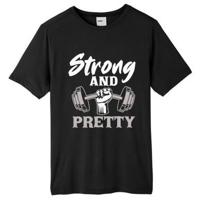 Strong And Pretty Gym Fitness Sport Bodybuilding Tall Fusion ChromaSoft Performance T-Shirt