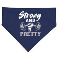 Strong And Pretty Gym Fitness Sport Bodybuilding USA-Made Doggie Bandana