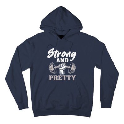 Strong And Pretty Gym Fitness Sport Bodybuilding Hoodie