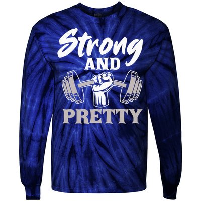 Strong And Pretty Gym Fitness Sport Bodybuilding Tie-Dye Long Sleeve Shirt