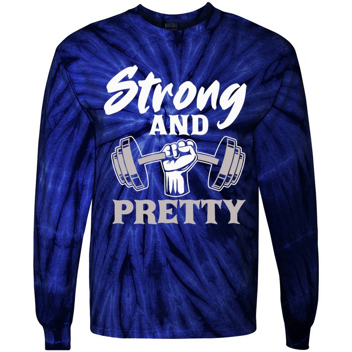 Strong And Pretty Gym Fitness Sport Bodybuilding Tie-Dye Long Sleeve Shirt