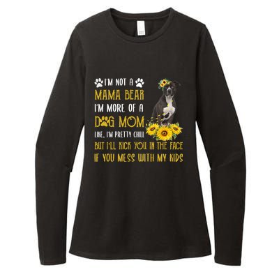 Sunflower American Pit Bull Mom Mothers Day Dog Mom Great Gift Womens CVC Long Sleeve Shirt