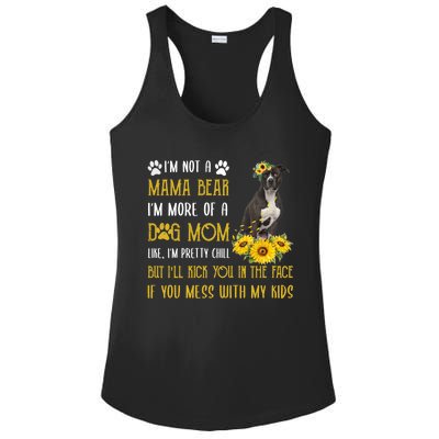 Sunflower American Pit Bull Mom Mothers Day Dog Mom Great Gift Ladies PosiCharge Competitor Racerback Tank