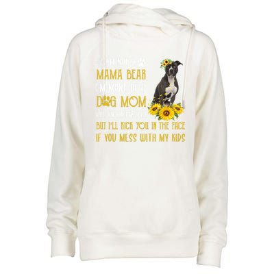 Sunflower American Pit Bull Mom Mothers Day Dog Mom Great Gift Womens Funnel Neck Pullover Hood