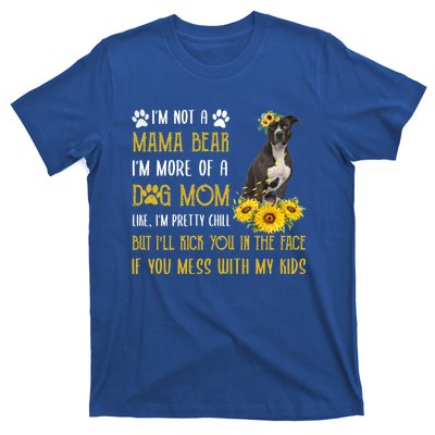 Sunflower American Pit Bull Mom Mothers Day Dog Mom Great Gift T-Shirt