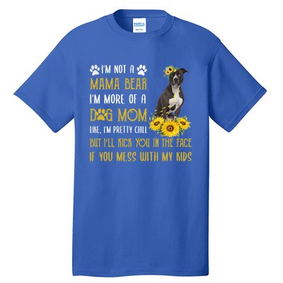 Sunflower American Pit Bull Mom Mothers Day Dog Mom Great Gift Tall T-Shirt