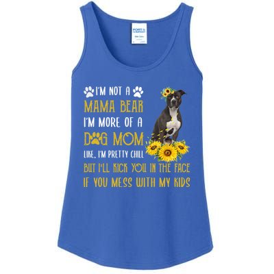 Sunflower American Pit Bull Mom Mothers Day Dog Mom Great Gift Ladies Essential Tank