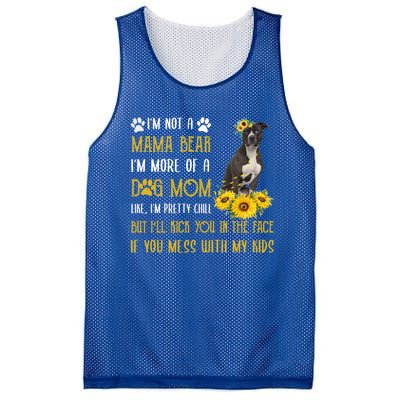 Sunflower American Pit Bull Mom Mothers Day Dog Mom Great Gift Mesh Reversible Basketball Jersey Tank