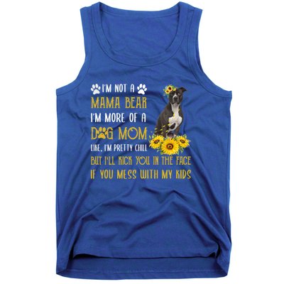 Sunflower American Pit Bull Mom Mothers Day Dog Mom Great Gift Tank Top