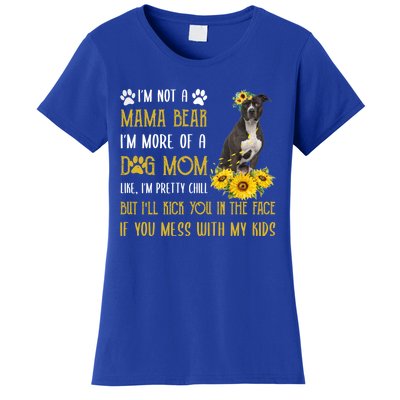 Sunflower American Pit Bull Mom Mothers Day Dog Mom Great Gift Women's T-Shirt