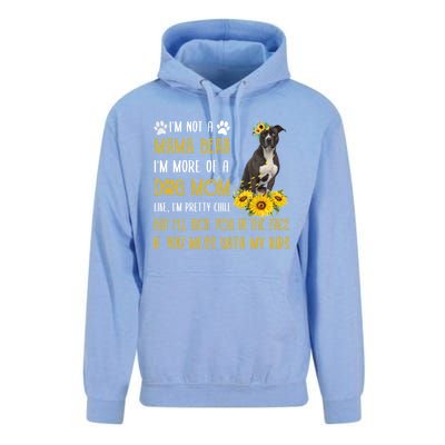 Sunflower American Pit Bull Mom Mothers Day Dog Mom Great Gift Unisex Surf Hoodie