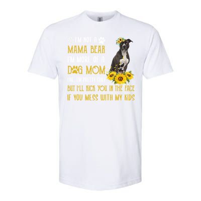 Sunflower American Pit Bull Mom Mothers Day Dog Mom Great Gift Softstyle CVC T-Shirt