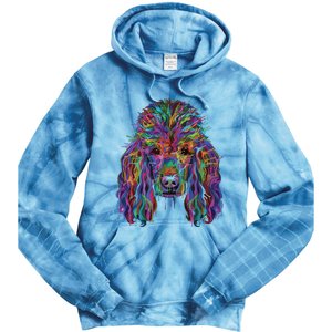 Splash Art Poodle Long Sleeve Poodle Owners Gifts Long Sleeve T Tie Dye Hoodie