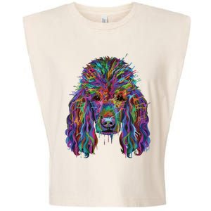 Splash Art Poodle Long Sleeve Poodle Owners Gifts Long Sleeve T Garment-Dyed Women's Muscle Tee