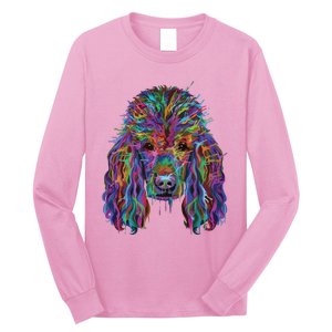 Splash Art Poodle Long Sleeve Poodle Owners Gifts Long Sleeve T Long Sleeve Shirt